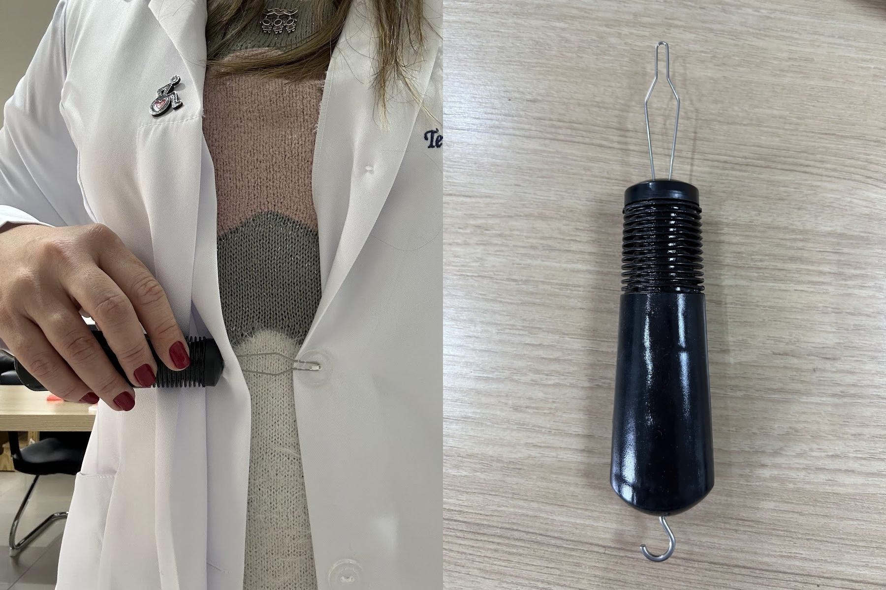 Adaptação para abotoar camisas e zíper